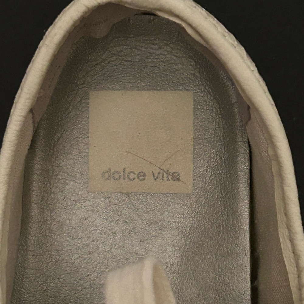 Dolce Vita Valor Embossed leather lace up sneakers, white, 8 - Picture 7 of 7